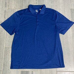 Cutter & Buck DrTec 50+ Performance Golf Polo Short Sleeve Shirt Blue Size XL